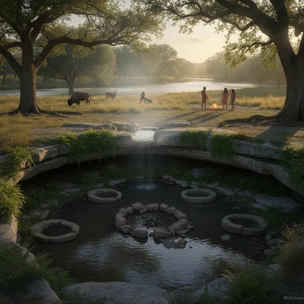 The natural setting of the Waco Spring.