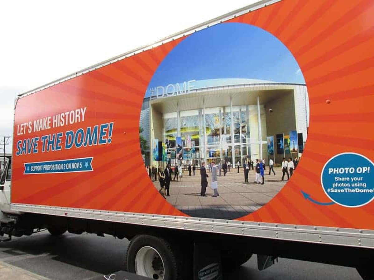 Save The Dome Mobile Truck in Houston, Texas  Photo Credit : Houston Public Media